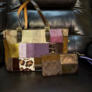 Coach Patchwork Tote and Clutch Set